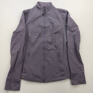 Lululemon Define Jacket Luon Womens 10 Gray Thumbhole Yoga Full Zip